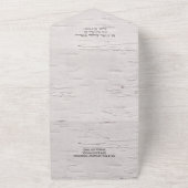 Rustieke berkenbomen en herten bruiloft all in one uitnodiging (Buitenkant)