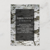 Rustieke Berkenboom Bark Modern Wedding Routebesch Informatiekaartje (Voorkant)