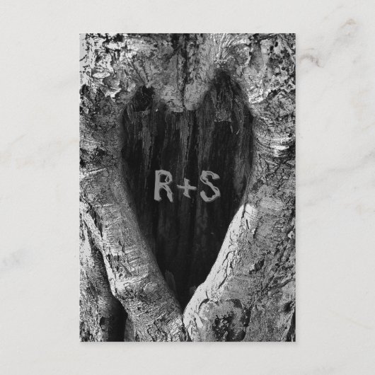 Rustieke berkenboom Bark Moderne bruiloft Details Informatiekaartje (Achterkant)