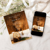 Rustieke berkenboom en schuur hout Vrijgezellenfee Kaart