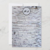 Rustieke berkenboom land Elegante Bark bruiloft Kaart (Voorkant)