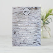 Rustieke berkenboom land Elegante Bark bruiloft Kaart (Staand voorkant)