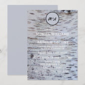 Rustieke berkenboom land Elegante Bark bruiloft Kaart (Voorkant / Achterkant)