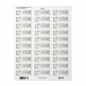 Rustieke berkenboom winter besneeuwde Adresetikett Etiket (Full Sheet)