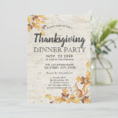 Rustieke berkeneikels eikenbladeren Thanksgiving Kaart (Staand voorkant)