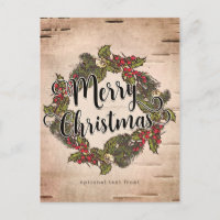 rustieke berkenvakantie Vrolijk kerstfeest