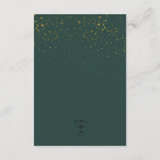 Rustieke bessen Winter Bloemen bruiloft Details Informatiekaartje (Achterkant)