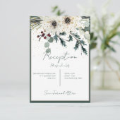 Rustieke bessen winter bloemenontvangst informatiekaartje (Staand voorkant)