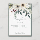 Rustieke bessen winter bloemenontvangst informatiekaartje (Voorkant)