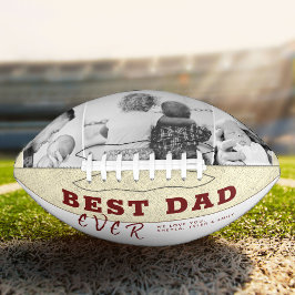 Rustieke Best Dad Typografie Father`s Day 3 Foto American Football