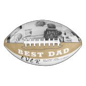 Rustieke Best Dad Typografie Father`s Day 3 Foto American Football (Voorkant)