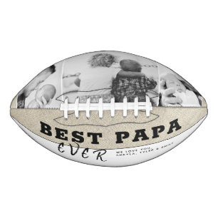 Rustieke Best Papa Typografie Father`s Day 3 Foto American Football