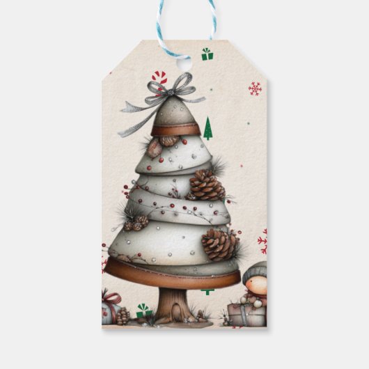 Rustieke “Beste Cadeau Ooit” Grappige Kerstcadeaut Cadeaulabel (Achterkant)