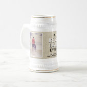 Rustieke Beste Pap Ooit Foto Vaderdag Bierpul (Voorkant links)