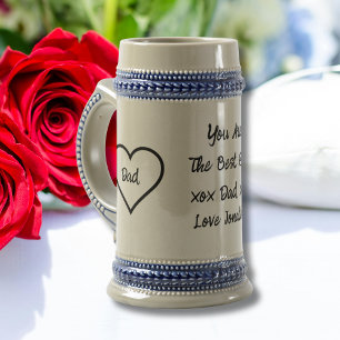 Rustieke Beste Papa ooit Script Naam Classic Cool Bierpul