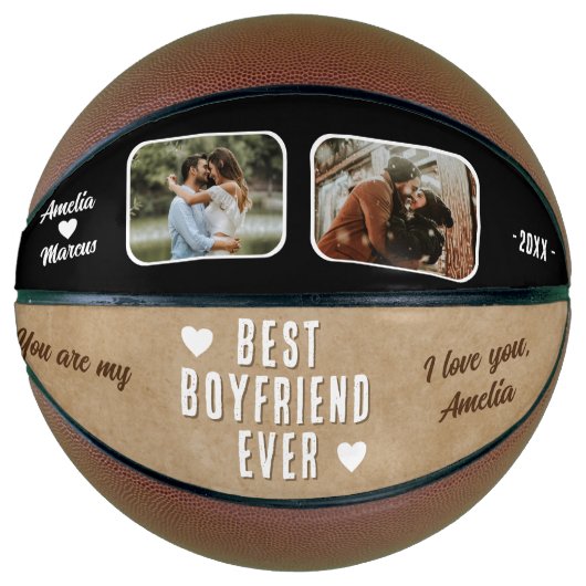Rustieke Beste Vriendin Ooit Hart 2 Foto's Basketbal (Voorkant)