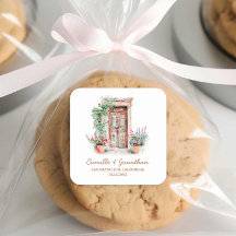 Rustieke bestemming bruiloft gunst Sticker