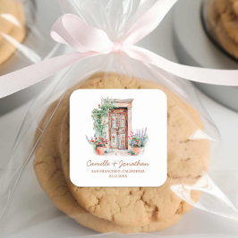 Rustieke bestemming bruiloft gunst Sticker