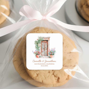 Rustieke bestemming bruiloft gunst Sticker