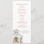 Rustieke bestemming bruiloft programma programmakaart (Achterkant)