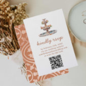 Rustieke bestemming bruiloft QR-code RSVP-kaart RSVP Kaartje