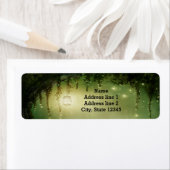 Rustieke betoverde verlichte romantische Adresetik Etiket (Insitu)