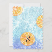 Rustieke Bevroren Citrus Zomerfruit Kaart (Achterkant)