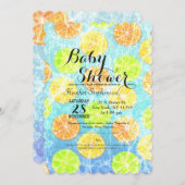 Rustieke Bevroren Citrus Zomerfruit Kaart (Voorkant / Achterkant)