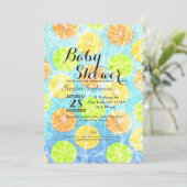 Rustieke Bevroren Citrus Zomerfruit Kaart (Staand voorkant)