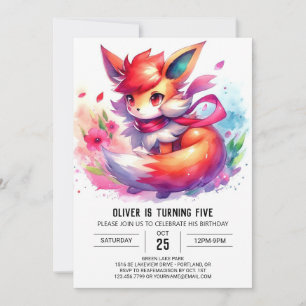 Rustieke bewerkbare Fox Birthday Kaart
