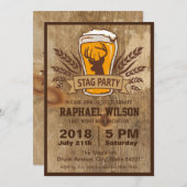 Rustieke bier- & vrijgezellenkaart kaart (Voorkant / Achterkant)