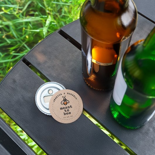 Rustieke Bij Gepland Huwelijk Button Flesopener