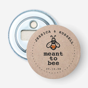 Rustieke Bij Gepland Huwelijk Button Flesopener