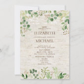 Rustieke Birch Botanicals Forest Outdoor Wedding Kaart (Voorkant)