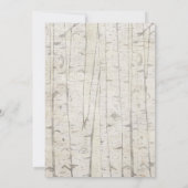 Rustieke Birch Botanicals Forest Outdoor Wedding Kaart (Achterkant)