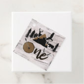 Rustieke Birch Outdoor Wilderness Een 1e verjaarda Bedankjes Labels (In situ)