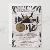 Rustieke Birch Outdoor Wilderness Een 1e verjaarda Kaart (Voorkant)