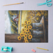 Rustieke Black-Eyed Susan in Canisters Decoupage Tissuepapier (Craft)