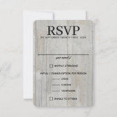 Rustieke Black Forest Voedsel keuzes RSVP Kaartje (Voorkant)