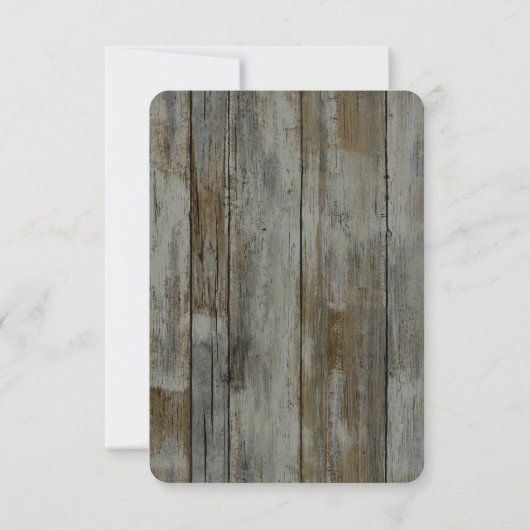 Rustieke Black Forest Voedsel keuzes RSVP Kaartje (Achterkant)