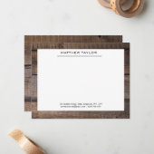 Rustieke Black Lined Professionele Bedrijf Notitiekaartje (Voorkant / Achterkant in situ)