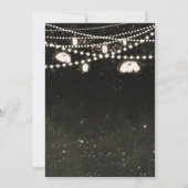 Rustieke Black Night Sky Mason Jar Lights bruiloft Kaart (Achterkant)