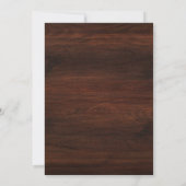 Rustieke blad slingerlichten hout Save The Date Kaart (Achterkant)