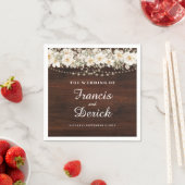 Rustieke blad slingerlichten Huwelijk Servet (Insitu)