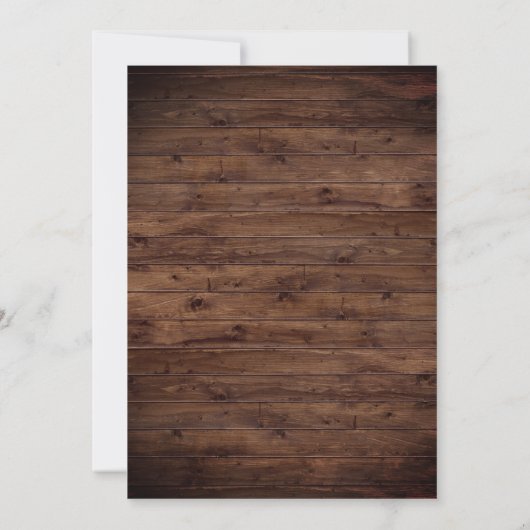 Rustieke blad slingerlichten save the date (Achterkant)