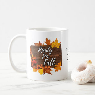 Rustieke bladeren en hout klaar voor Herfst Mok
