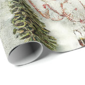 rustieke bladeren en ornamenten kerst cadeaupapier (Rol Hoek)