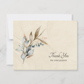 Rustieke bladeren orthodox Christelijke begrafenis Bedankkaart (Voorkant)