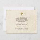 Rustieke bladeren orthodox Christelijke begrafenis Bedankkaart (Achterkant)