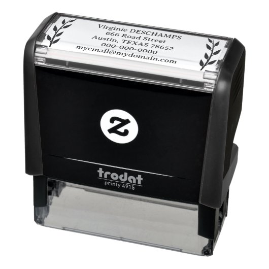 Rustieke bladeren retouradres  zelfinktende stempel (Product)